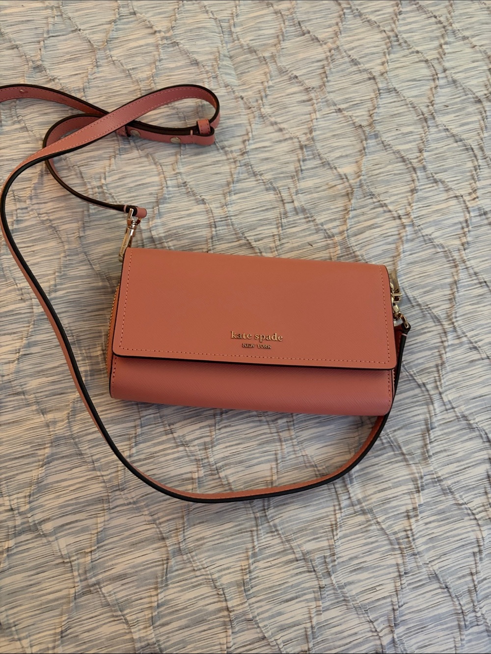 kate spade Coral Pink Leather Crossbody Bag